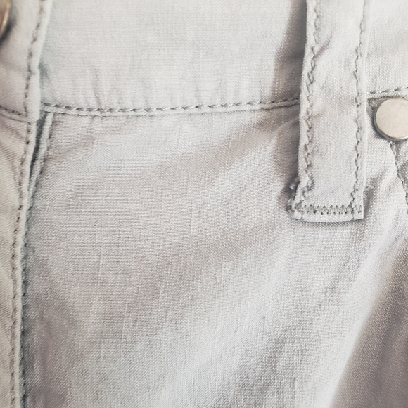 EILEEN FISHER WOMEN'S 4 PETITE LIGHTWEIGHT LINEN BLEND GRAY PANTS - Picture 5 of 6